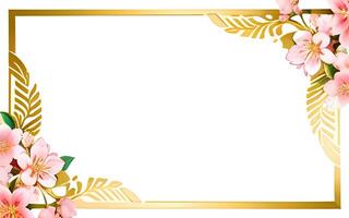 AI generated Luxury flower border frame illustration photo