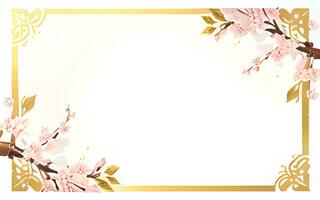 AI generated Luxury flower border frame illustration photo