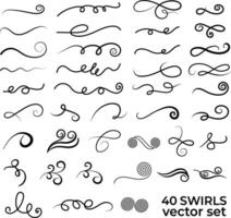 Vector Swirls Set that you can use to add decoration to elements, letters, etc.