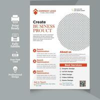 business brochure flyer design layout template in A4 size, with blur background, vector eps10