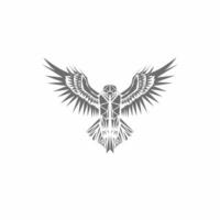 águila logo, geométrico águila logo ese simboliza libertad y misterio. vector