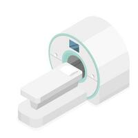 Magnetic resonance imaging MRI for scaning diagnotic in hospital. Isometric design. Isolated object. Vector