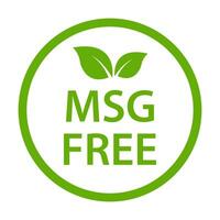 MSG FREE icon vector. Glutamate no added food package sign for your website design, logo, app, UI.illustration vector