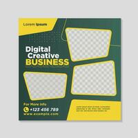 Corporate social media banner template vector