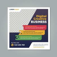 Corporate social media banner template vector