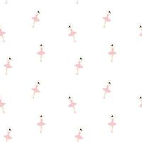 Ballerina vector seamless pattern, ballet background, wallpaper, print, textile, fabric, wrapping paper, packaging design