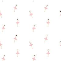 Ballerina vector seamless pattern, ballet background, wallpaper, print, textile, fabric, wrapping paper, packaging design