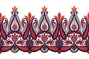 Ethnic Seamless Background Pattern printing textile illustration Design for background,carpet,wallpaper,clothing,wrapping,Batik,fabric,Vector illustration. embroidery style. vector