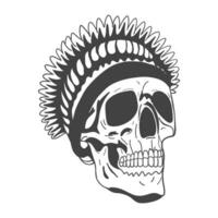 free vector hand drawn illustration, human skull