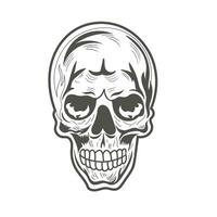 free vector hand drawn illustration, human skull