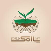 World soil day background. Celebrating world soil day on December 5th. Suitable for banners, social media, posters etc vector