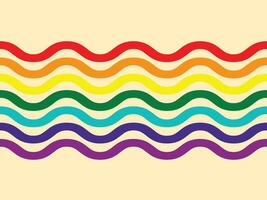 Rainbow abstract background with waves line design. Rainbow wallpaper vector