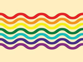 Rainbow abstract background with waves line design. Rainbow wallpaper vector