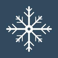 A white snowflake on isolated dark blue background, A soft snowflake for sping and winter concept vector