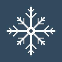 A white snowflake on isolated dark blue background, A soft snowflake for sping and winter concept vector