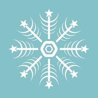 Symbol of snowflake isolated on light blue background, Snowflake symbol, icon, logo for design Christmas vector, illustration element vector