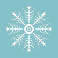 Symbol of snowflake isolated on light blue background, Snowflake symbol, icon, logo for design Christmas vector, illustration element vector