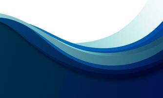 Blue wave modern abstract background. Elegant blue gradient wavy banner template vector