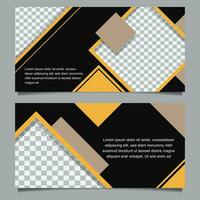 Modern abstract banner design template with blank frame vector