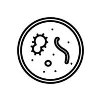 petri dish icon vector in line style