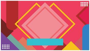 Illustration of a red and pink background with a ribbon pattern. Abstract background with geometric shapes. Vector illustration. Eps 10 file.