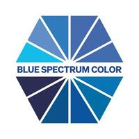 Blue color wheel spectrum vector icon for web and mobile design. Vector illustration. Spectrum of blue for color inspiration in our design. Blue color elements