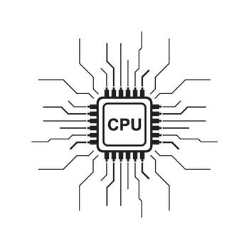 Processor logo icon vector