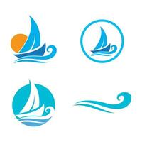 Sailing boat illustration vector