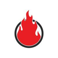 logo de llama de fuego vector