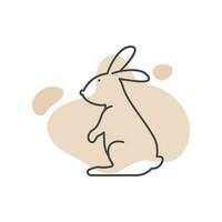 Rabbit illustration design vector