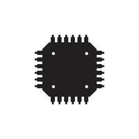 procesador logo icono vector