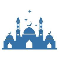Mosque silhouette icon vector