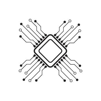 Processor logo icon vector