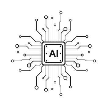 Processor logo icon vector