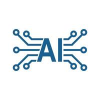 Artificial intelligence ai logo icon vector