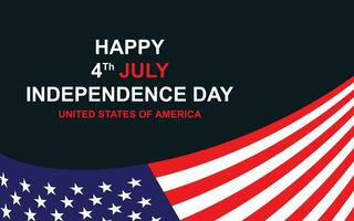 contento 4 4 th independiente día unido estados de America vector