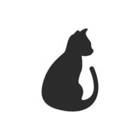 gato logo ilustración vector