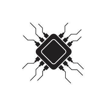 Processor logo icon vector