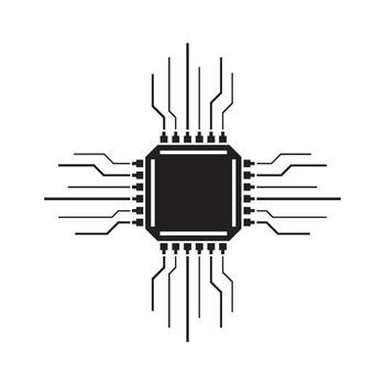 Processor logo icon vector