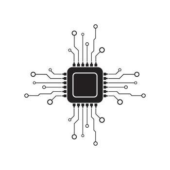 Processor logo icon vector