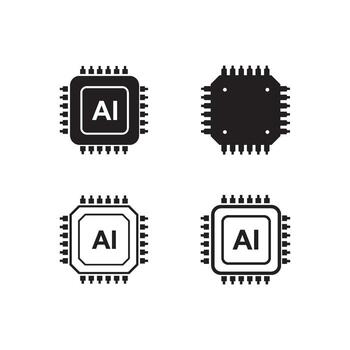 Processor logo icon vector