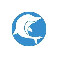 icono del logo de delfines vector