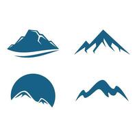 icono de logotipo de ilustración de montaña vector