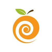 logo de fruta naranja vector