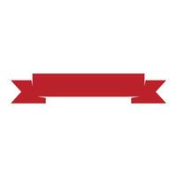 Red ribbon flat design vector