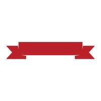 Red ribbon flat design vector