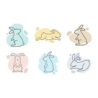 Rabbit illustration design vector