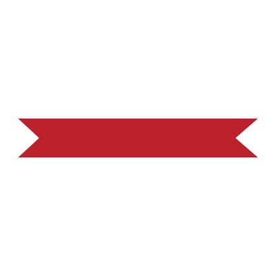 Red ribbon flat design