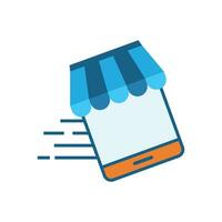 icono de tienda online vector