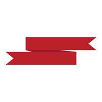 Red ribbon flat design vector
